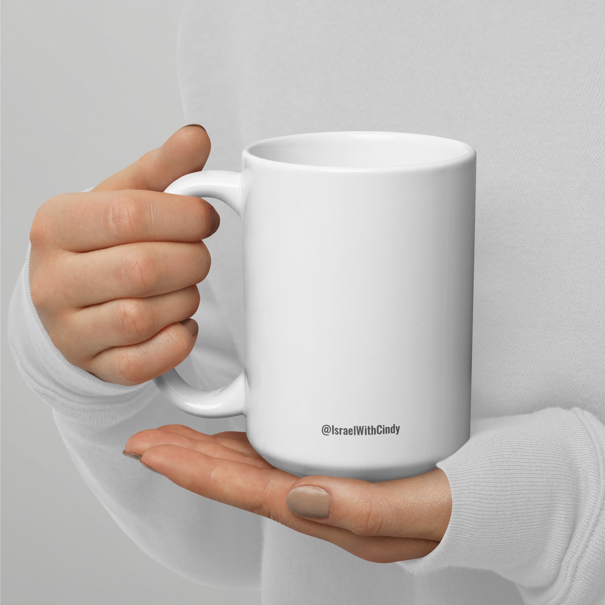 Scaring Men - White glossy mug