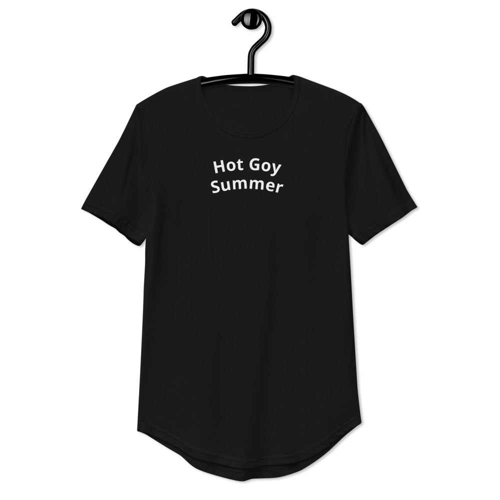 HOTGOYSUMMER Men's Curved Hem T-Shirt